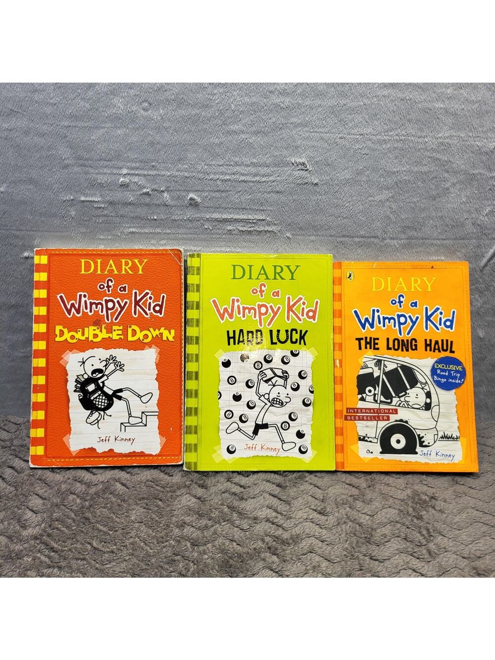 Diary Of A Wimpy Kid Lot Of 3 Paperback Jeff Kinney Orange/Green Double Down